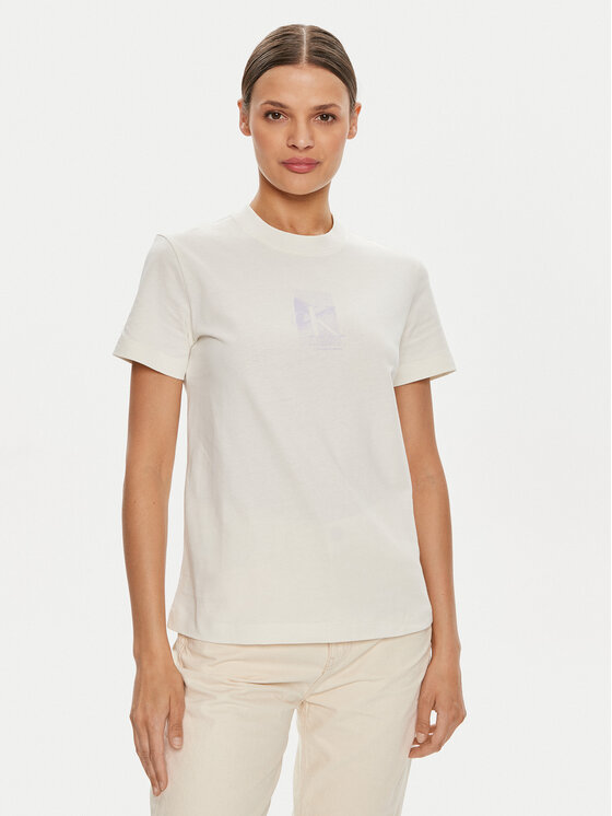 Calvin Klein Jeans T-krekls Diffused J20J223908 Bēšs Regular Fit