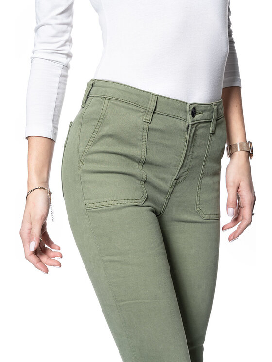 Lee Lee Pantaloni di tessuto SCARLETT HIGH Verde Skinny Fit
