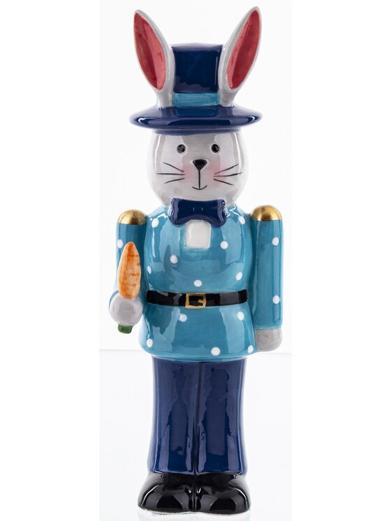 MIAhome MIAhome Figurka kolorowy królik 19,5x6,5x5,5 cm ORECCHIO niebieski mundur Niebieski