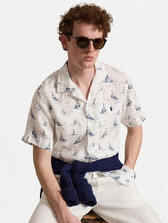 Polo Ralph Lauren Polo Ralph Lauren Särk 710B18630001 Valge Regular Fit