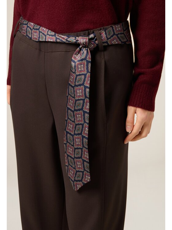 Oltre Oltre Pantaloni di tessuto P03DR009351N032 Marrone Baggy Fit