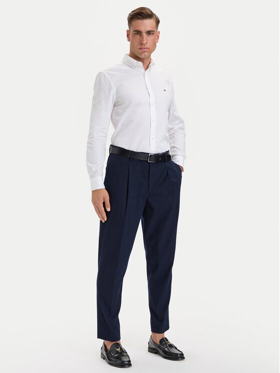 Tommy Hilfiger Tommy Hilfiger Риза Flex Dobby MW0MW44570 Бял Slim Fit