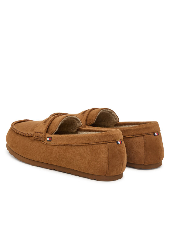 Tommy Hilfiger Tommy Hilfiger Kapcie Hilfiger Driver House Shoe FM0FM06012 Brązowy jasny