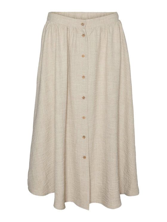 Vero Moda Vero Moda Midi sukně Melaney 10304134 Béžová Regular Fit
