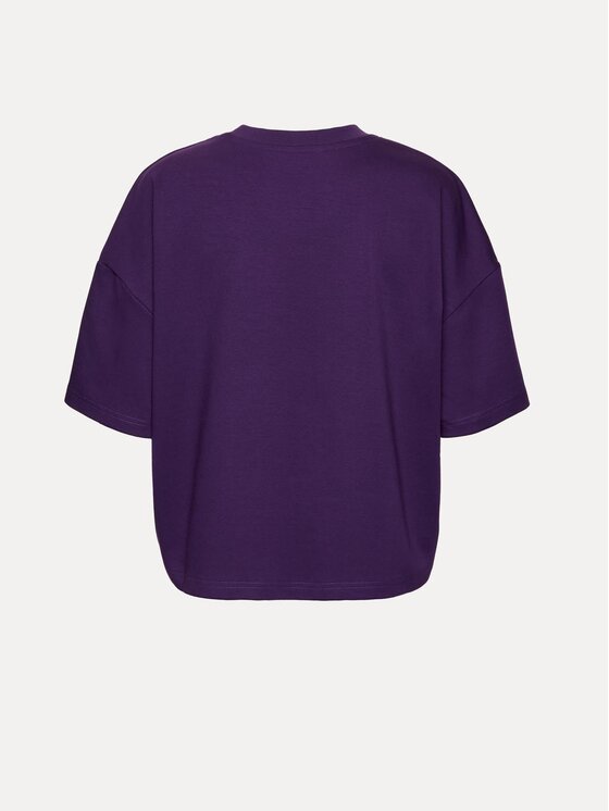 La Mania La Mania T-Shirt RODNEY Fioletowy Basic Fit