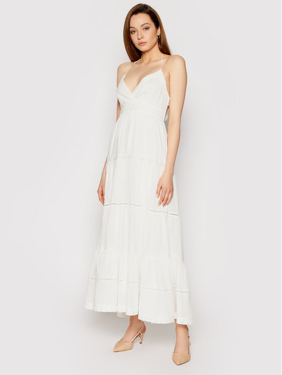 TWINSET TWINSET Лятна рокля 211LM2BSS Бял Regular Fit