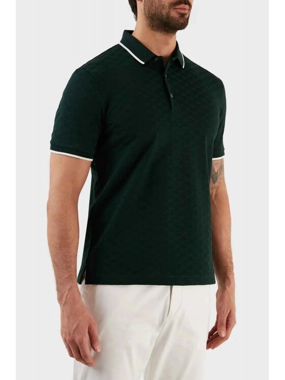 Emporio Armani Emporio Armani Polo 8N1FP0 1JHWZ Czarny Regular Fit