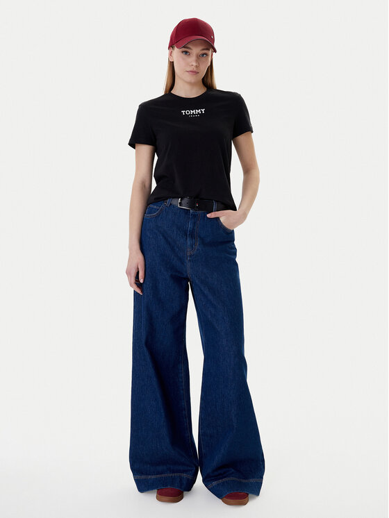 Tommy Jeans Tommy Jeans Póló Essential DW0DW21842 Fekete Regular Fit