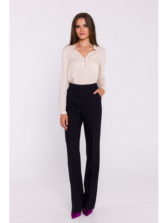 Stylove Stylove Bavlnené nohavice S371 Čierna Ladies Fit