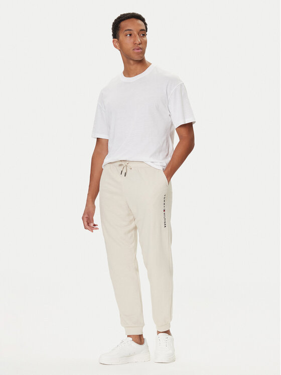 Tommy Hilfiger Tommy Hilfiger Jogginghose UM0UM03664 Écru Regular Fit