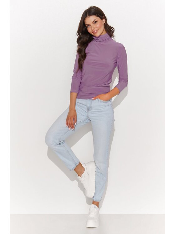 Numinou Numinou Bluzka NU460 Fioletowy Classic Fit