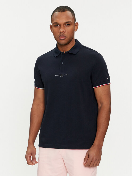 Tommy Hilfiger Tommy Hilfiger Polokošeľa Logo MW0MW34841 Tmavomodrá Regular Fit