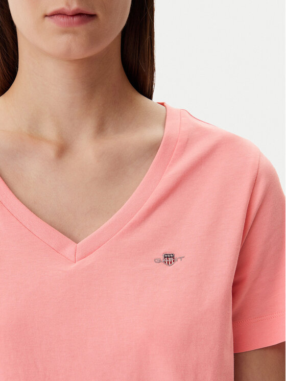 Gant Gant Тишърт Shield 4200750 Розов Regular Fit