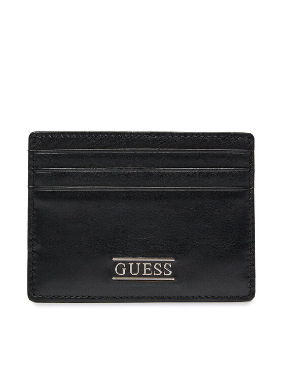 Guess Guess Pouzdro na kreditní karty New Boston Slg SMNEBR LEA25 Černá