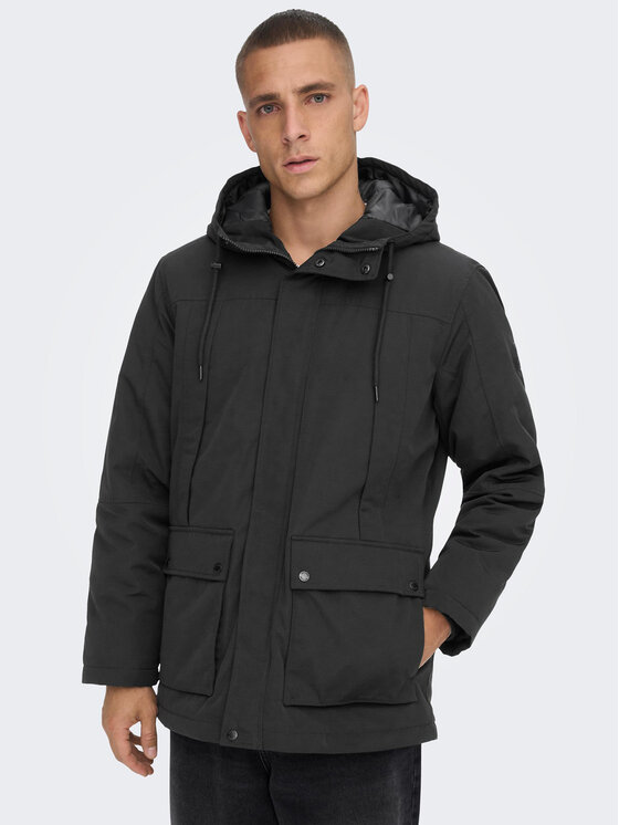 Only & Sons Parka Jayden 22022654 Črna Regular Fit