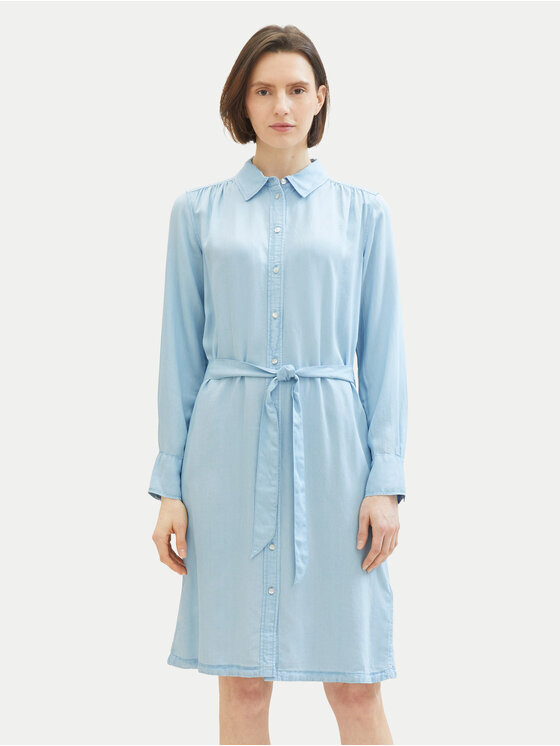 tom tailor robe chemise 1040366 bleu regular fit