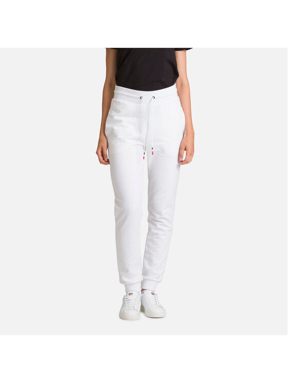 Rossignol Rossignol Spodnie dresowe W Logo Pant Fl Biały Regular Fit