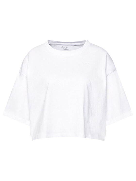 Pepe Jeans Pepe Jeans T-Shirt Miriam PL504857 Weiß Relaxed Fit