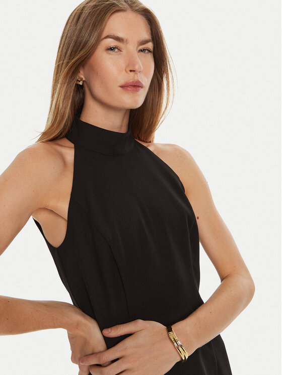 IVY OAK IVY OAK Koktel haljina Nolan IO117640 Crna Slim Fit
