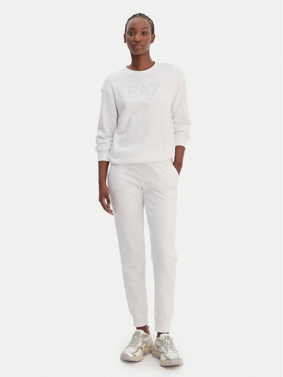 EA7 Emporio Armani EA7 Emporio Armani Teplákové kalhoty 7W000538 AF15831 U0002 Bílá Regular Fit