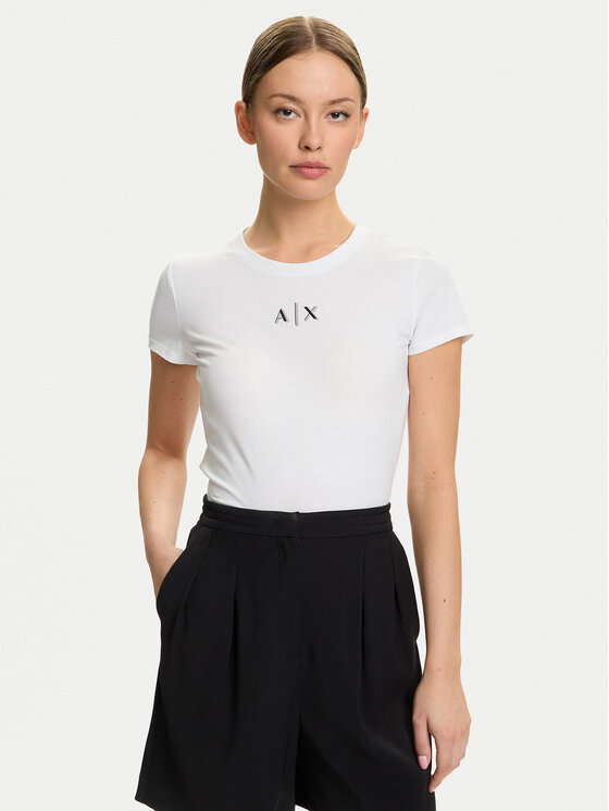 Armani Exchange Armani Exchange Majica XW001382 AF16294 U0002 Bela Slim Fit