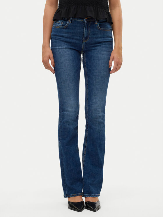 Vero Moda Jeans Hlače Flash 10310511 Mornarsko Modra Flared Fit