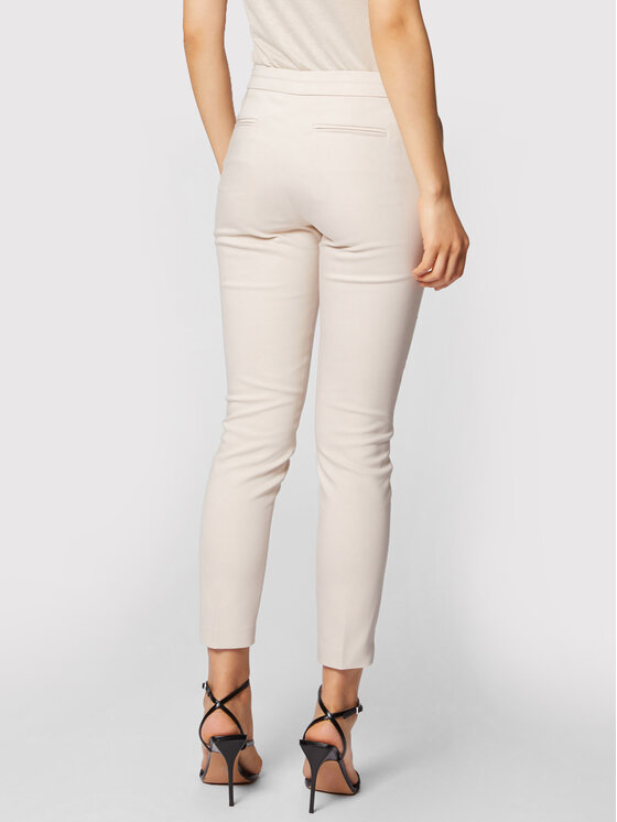 Morgan Morgan Spodnie materiałowe 211-PROSY.F Beżowy Slim Fit