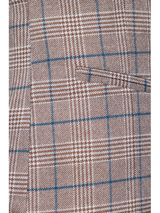 Lancerto Lancerto Kamizelka Formia KA131123000008 Brązowy Slim Fit