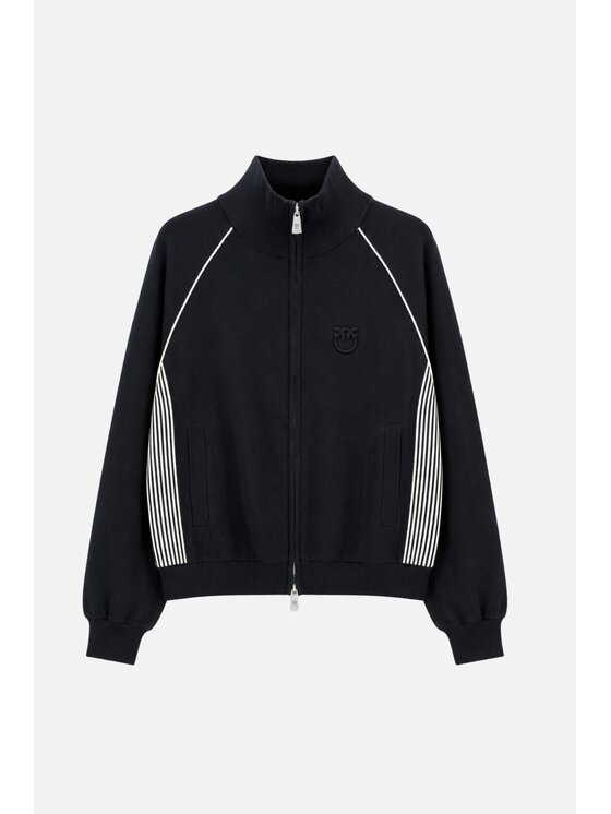 PINKO PINKO Mikina Carcovia Zippato Černá Regular Fit