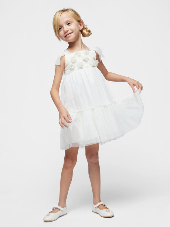 Mayoral Mayoral Elegantes Kleid 3929 Écru Regular Fit