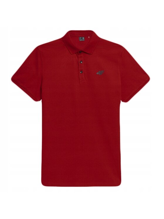 4F 4F Polo TPTSM038 Czerwony Comfortable Fit