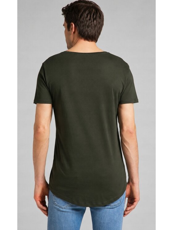 Lee Lee T-Shirt Shaped Tee Zielony Regular Fit
