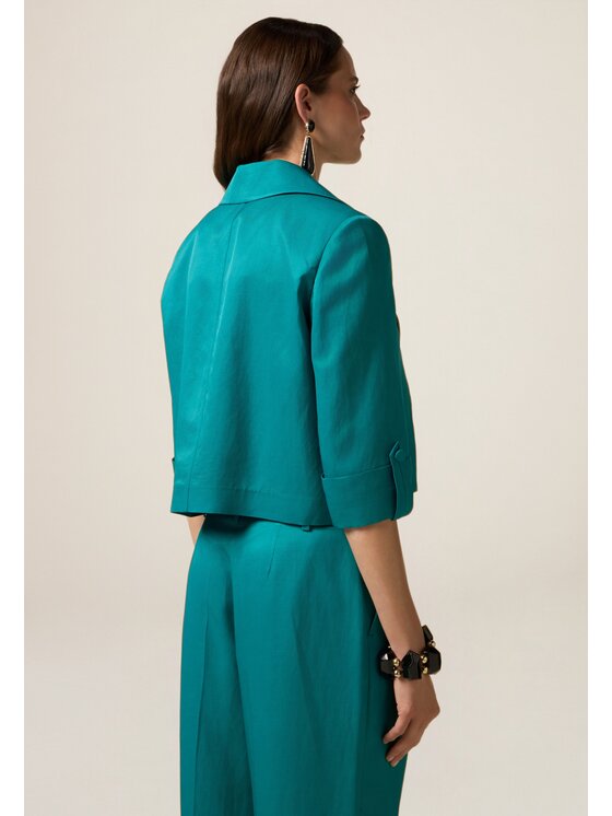 Oltre Oltre Giacca outdoor R189R002308N015 Turchese Cropp Fit