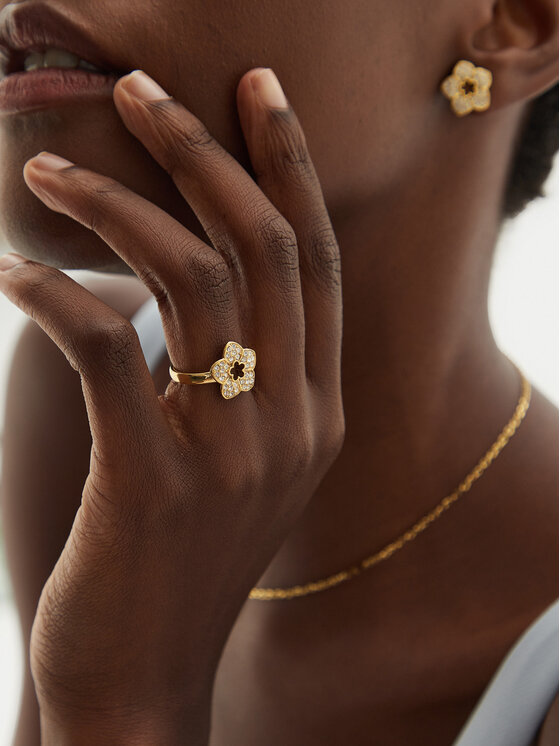 Guess Guess Žiedas JUBR0446 7JW Auksinė