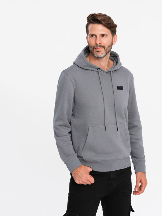 Ombre Ombre Mikina OM-SSNZ-0141 Šedá Regular Fit