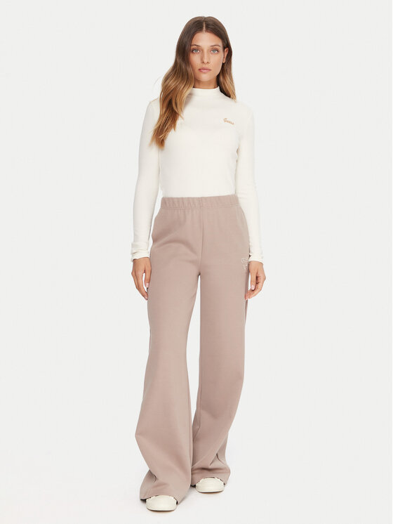 Guess Guess Blusa V5BP10 KCBF1 Écru Slim Fit