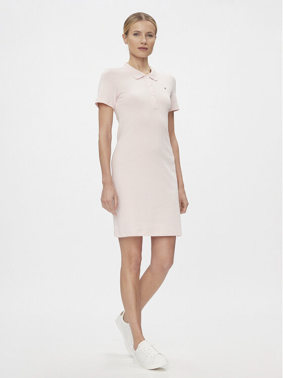 Tommy Hilfiger Tommy Hilfiger Kleid für den Alltag 1985 WW0WW37853 Rosa Slim Fit