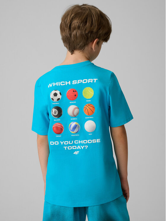 4F 4F T-Shirt STREET SPORT Niebieski Regular Fit