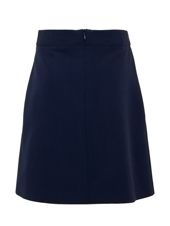SLY SLY Spódnica 5S-305B Granatowy Comfortable Fit
