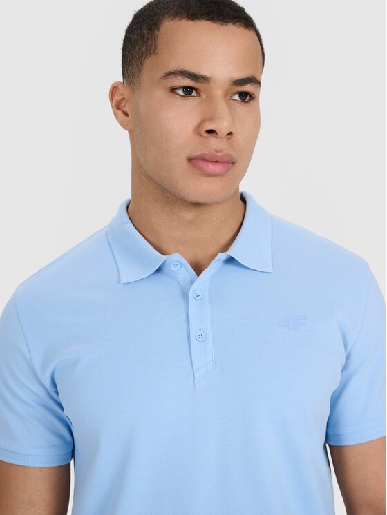 4F 4F Polokošeľa 4FWSS26TPTSM0948-34S Modrá Regular Fit