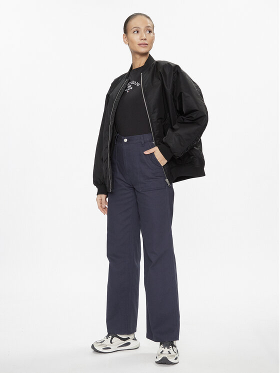 Tommy Jeans Tommy Jeans Μπόμπερ μπουφάν Tonal DW0DW16563 Μαύρο Oversize