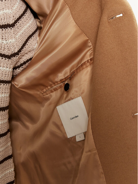 Calvin Klein Calvin Klein Вовняне пальто K10K113664 Бежевий Regular Fit