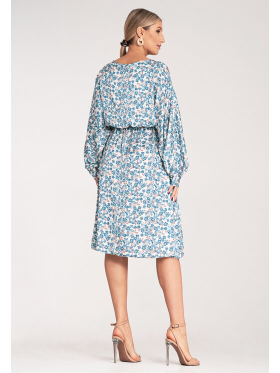 FIGL FIGL Každodenné šaty M1128 Modrá Casual Fit