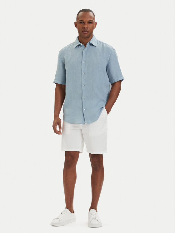 BOSS BOSS Szövet rövidnadrág H-Kane1 50555235 Fehér Modern Fit