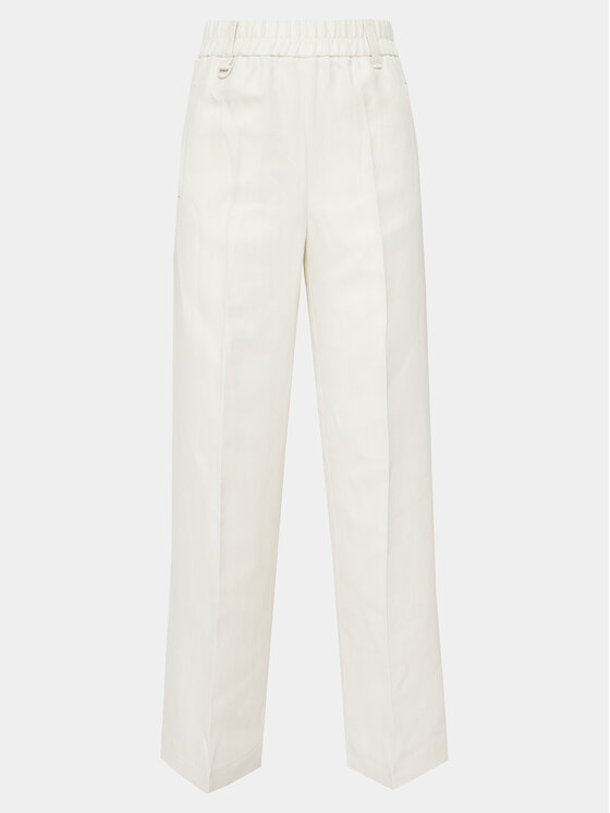 Marella Marella Spodnie materiałowe Papiro 2413131085 Écru Regular Fit