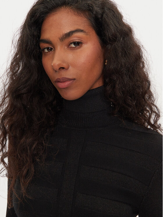 Morgan Morgan Rollkragenpullover 202-MENTOSA Schwarz Slim Fit