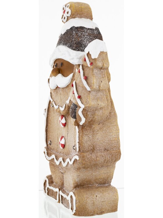 MIAhome MIAhome Figurka świętego Mikołaja LED 41x25x9 cm w czarnej czapce Kolorowy