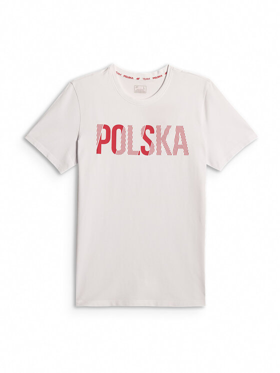 4F 4F T-Shirt STREFA KIBICA Biały Regular Fit
