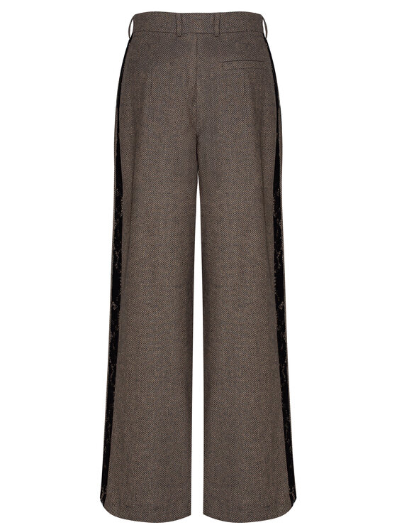Magda Matyja Magda Matyja Spodnie materiałowe MARGOT TROUSERS Brązowy Loose Fit
