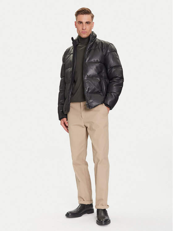 JOOP! JOOP! Kožená bunda 17 Loman 80000852 Čierna Regular Fit